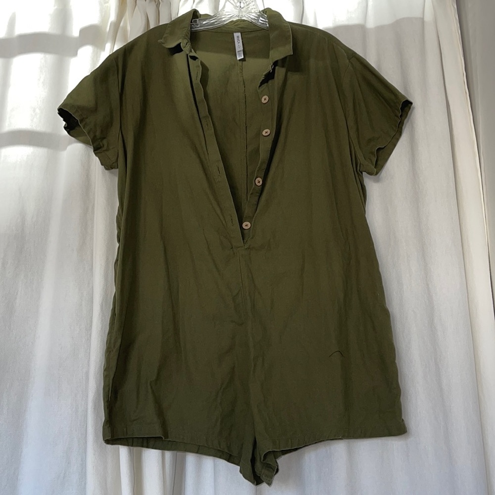 RVCA Army Green Jumpsuit
